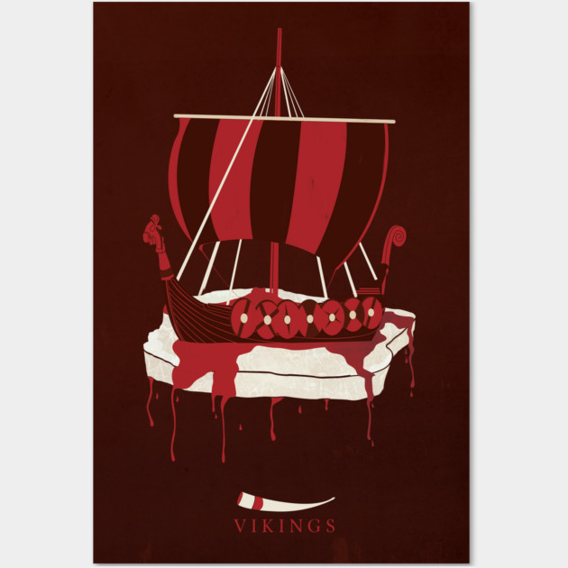 Vikings Minimalist Poster Wall Art by Phil Shelly Creative