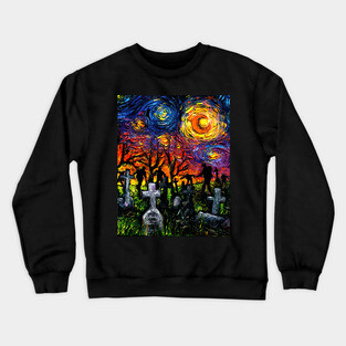 Starry Night of the Living Dead Crewneck Sweatshirt