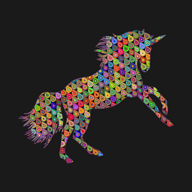 beautiful unicorn geometric by Catcrea