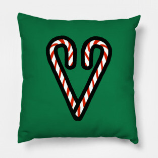 Candy Cane Heart Pillow