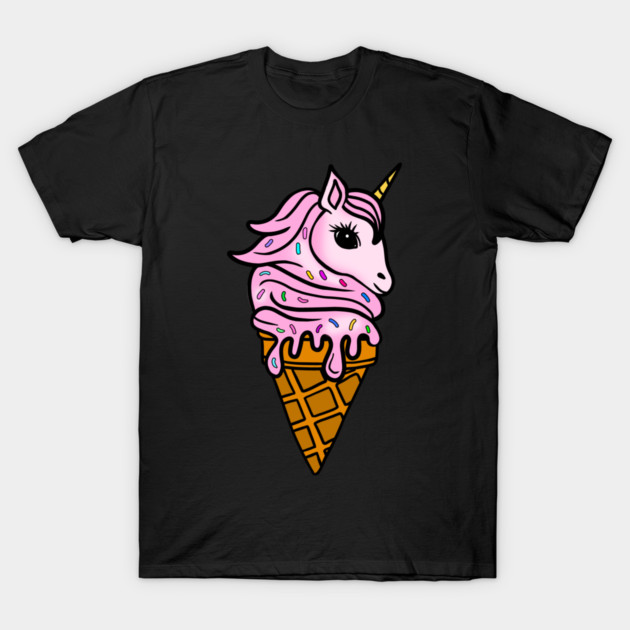 Unicorn Icecream Dripping, Magical Love Unicorns T-Shirt by logiamerch