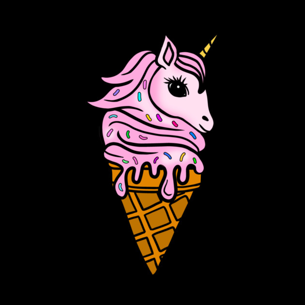 Unicorn Icecream Dripping, Magical Love Unicorns by logiamerch