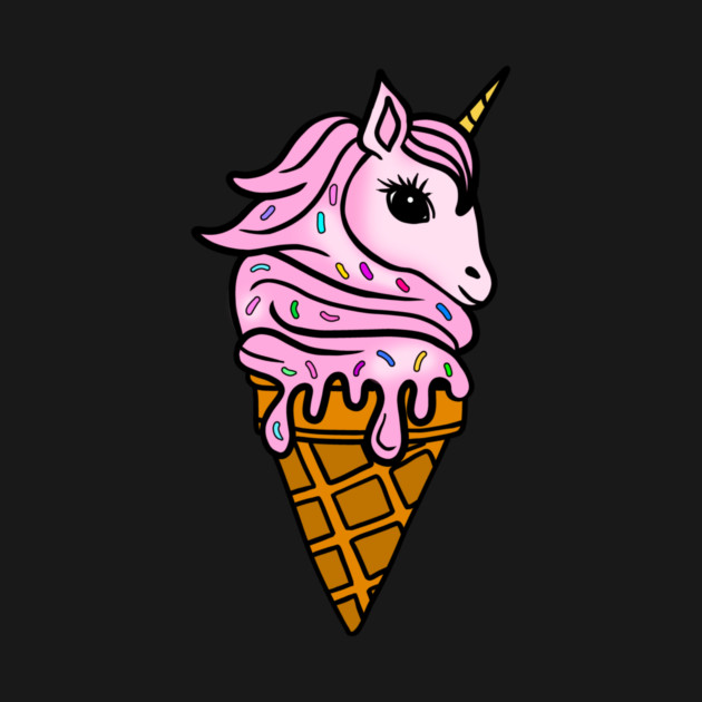 Unicorn Icecream Dripping, Magical Love Unicorns by logiamerch