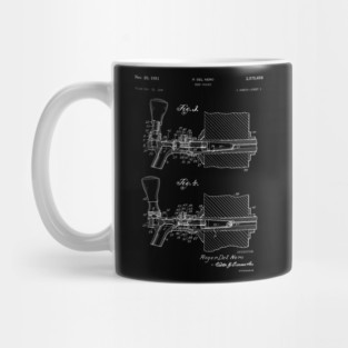 Beer Tap Blueprint for brewers or beer lovers Mug