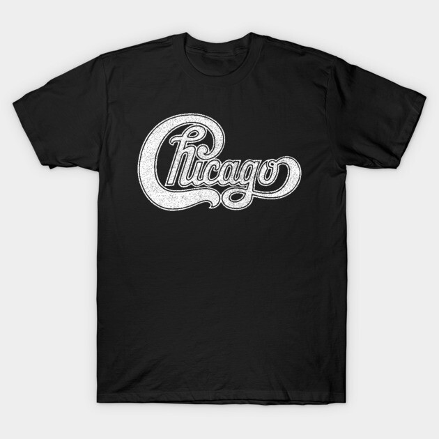 Chicago / Retro Styled Faded Design (White) T-Shirt by CultOfRomance