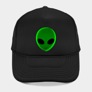 Alien head green on mars Believe UFO Hat