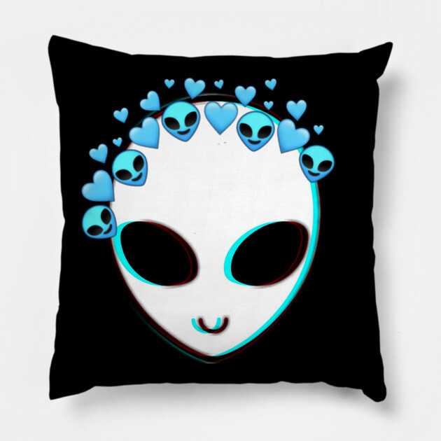 cute alien Pillow by artby-shikha