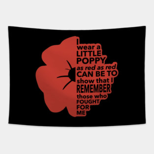Poppy Poem for Remembrance Day Tapestry
