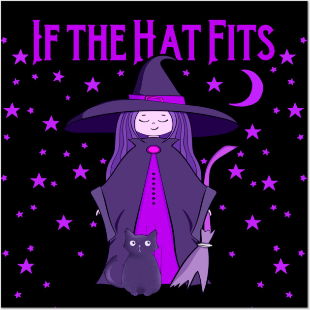 If the Hat Fits Purple Cheeky Witch® Wall Art by Cheeky Witch