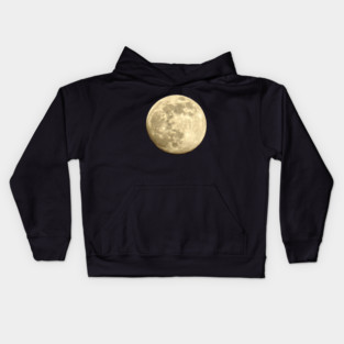 Full moon night sky the moon Kids Hoodie