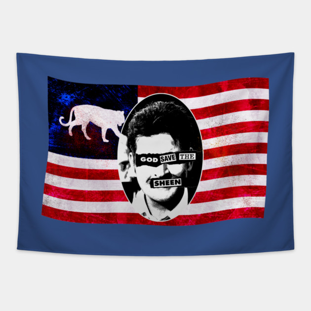 God Save the Sheen Tapestry by everyplatewebreak tees