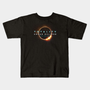 Astronomy Lovers! Total Solar Eclipse 2024 Totality 04.08.24 design Kids T-Shirt
