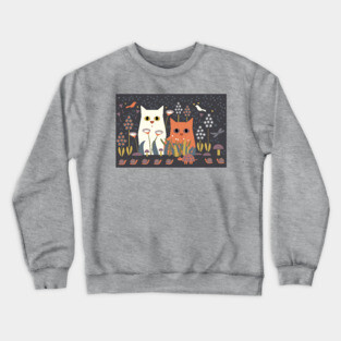 CATS IN A GARDEN Crewneck Sweatshirt