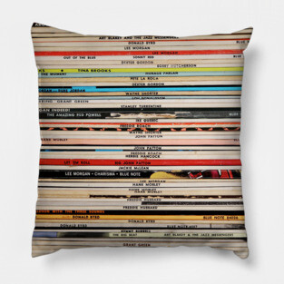 Blue Note Vinyl Records Pillow