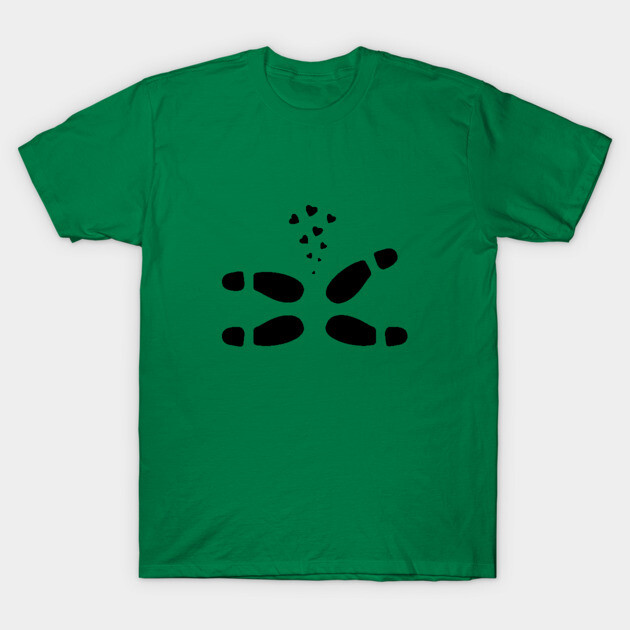 Footprints - love T-Shirt by helengarvey