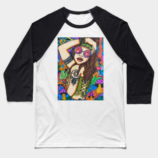 Hippie chick Baseball T-Shirt