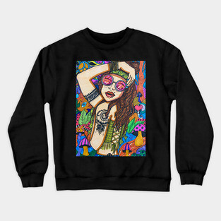 Hippie chick Crewneck Sweatshirt
