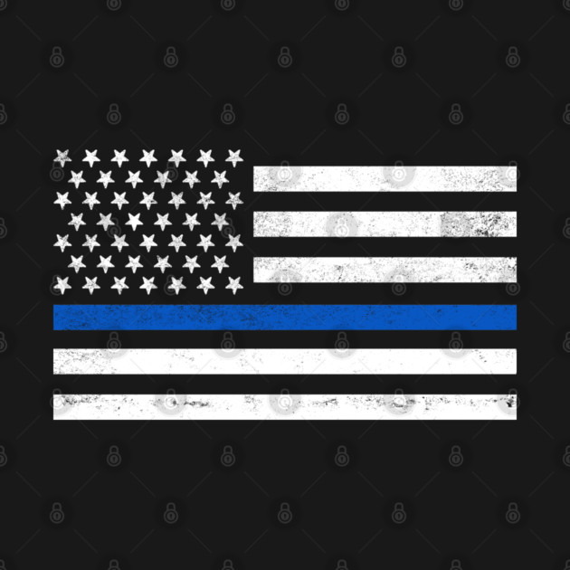 Thin Blue Line Flag Police Lives Matter American Hero Fun Gift T-Shirt