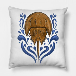 Horseshoe Crab Swirl Pillow
