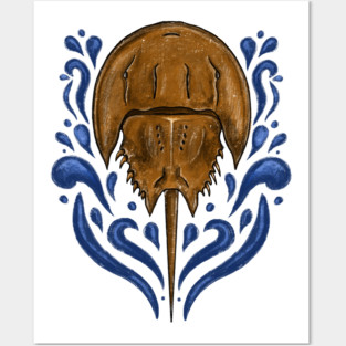 Horseshoe Crab Swirl Posters and Art