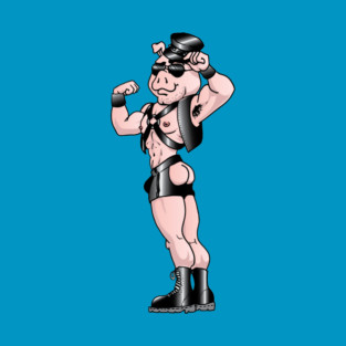 KINKPIGS - Leather Pig - Get your Pig on! T-Shirt