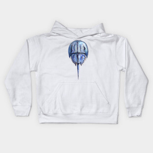Blue Horseshoe Crab Kids Hoodie