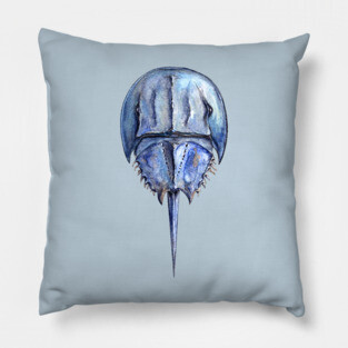 Blue Horseshoe Crab Pillow