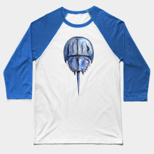 Blue Horseshoe Crab Baseball T-Shirt
