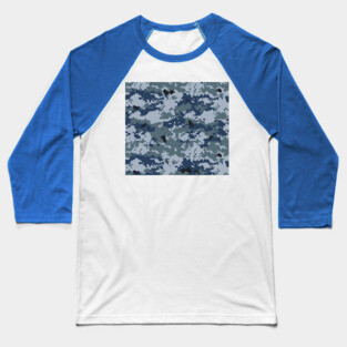 Navy Digital Camouflage Baseball T-Shirt