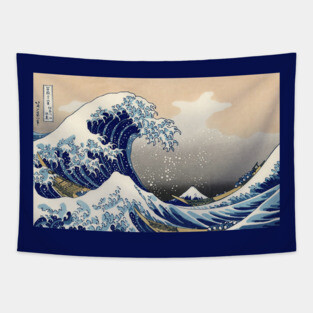 Hokusai Great Wave of Kanagawa Tapestry