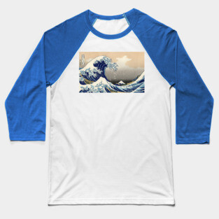 Hokusai Great Wave of Kanagawa Baseball T-Shirt