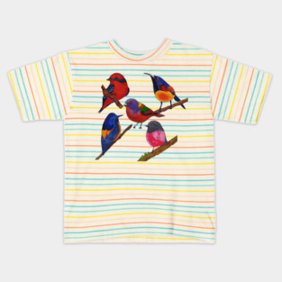 Colorful Birds Kids T-Shirt