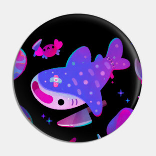 Stabby marine life Pin