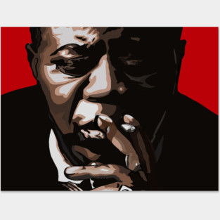 Pop Art of Louis Armstrong in red Posters and Art