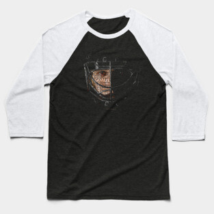 Typographic Hockey Goalie Tribute Baseball T-Shirt