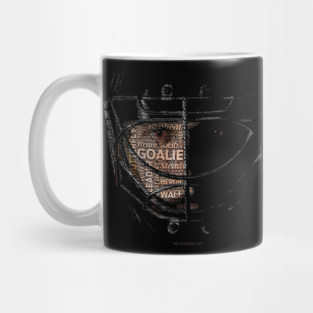 Typographic Hockey Goalie Tribute Mug