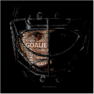 Typographic Hockey Goalie Tribute Posters and Art