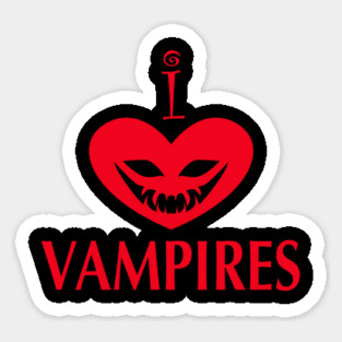I Love Vampires Sticker