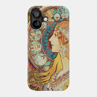 Vintage Gypsy Astrology Poster | Alphonse Mucha Phone Case