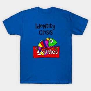 Funny Identity Crisis Chameleon on Skittles Bag T-Shirt