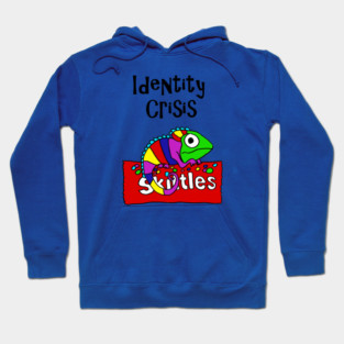 Funny Identity Crisis Chameleon on Skittles Bag Hoodie