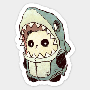 Panda Shark Sticker