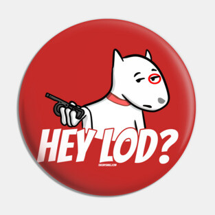 Essential Employee Dog With Walkie Hey LOD Pin