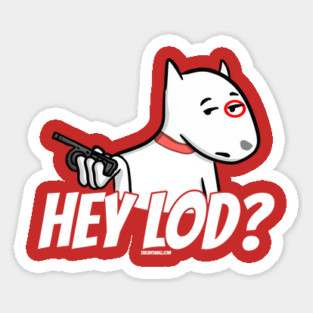 Essential Employee Dog With Walkie Hey LOD Sticker