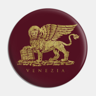 Leone di San Marco of Venezia - Vintage Gold Pin