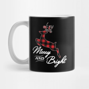 Merry and Bright Christmas Holiday,Merry And Bright. Buffalo Plaid Christmas Design Mug