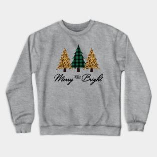 Merry and Bright T-shirt, Merry and Bright Christmas Tree Shirt, Holiday Shirt, Womens Christmas Shirt, Buffalo Plaid Christmas Shirt Crewneck Sweatshirt
