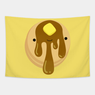 Cute Pancake Breakfast Friend Tapestry