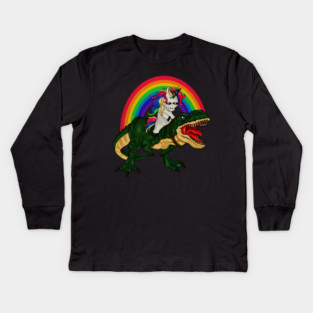 T Rex Unicorn Lover, Unicorn dinosaur Kids Long Sleeve T-Shirt