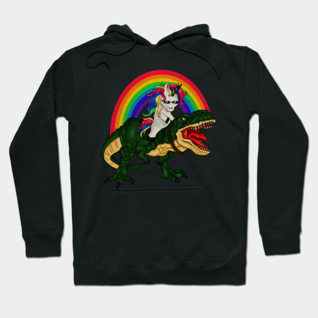 T Rex Unicorn Lover, Unicorn dinosaur Hoodie by logiamerch